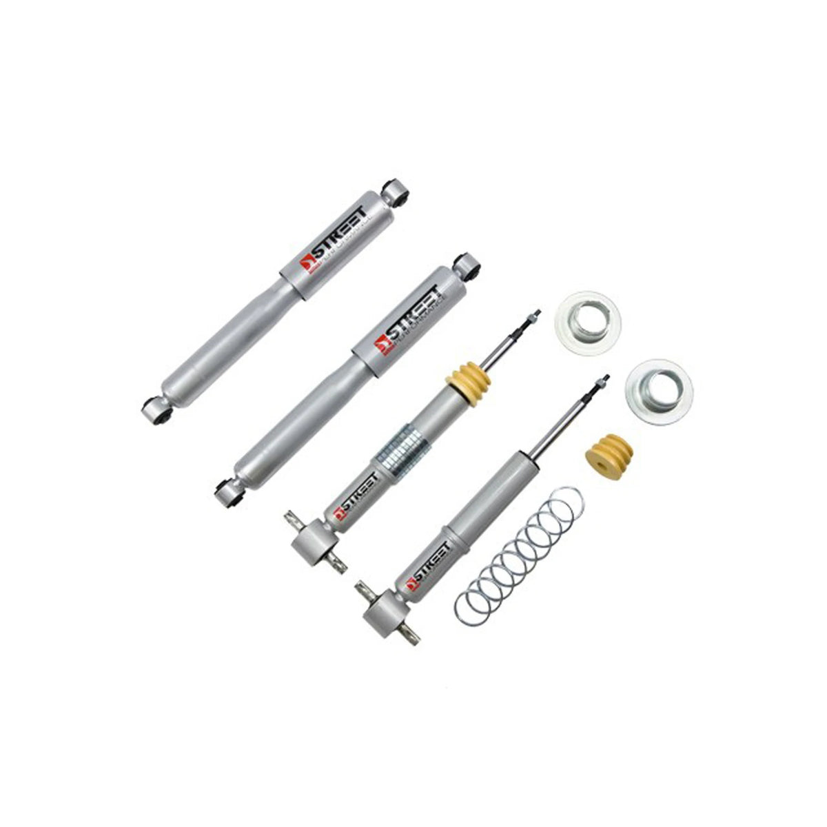 Belltech Street Performance Shock Set (3-4" Front / 5-7" Rear Drop) for 2007-2018 Chevrolet Silverado 1500 RWD