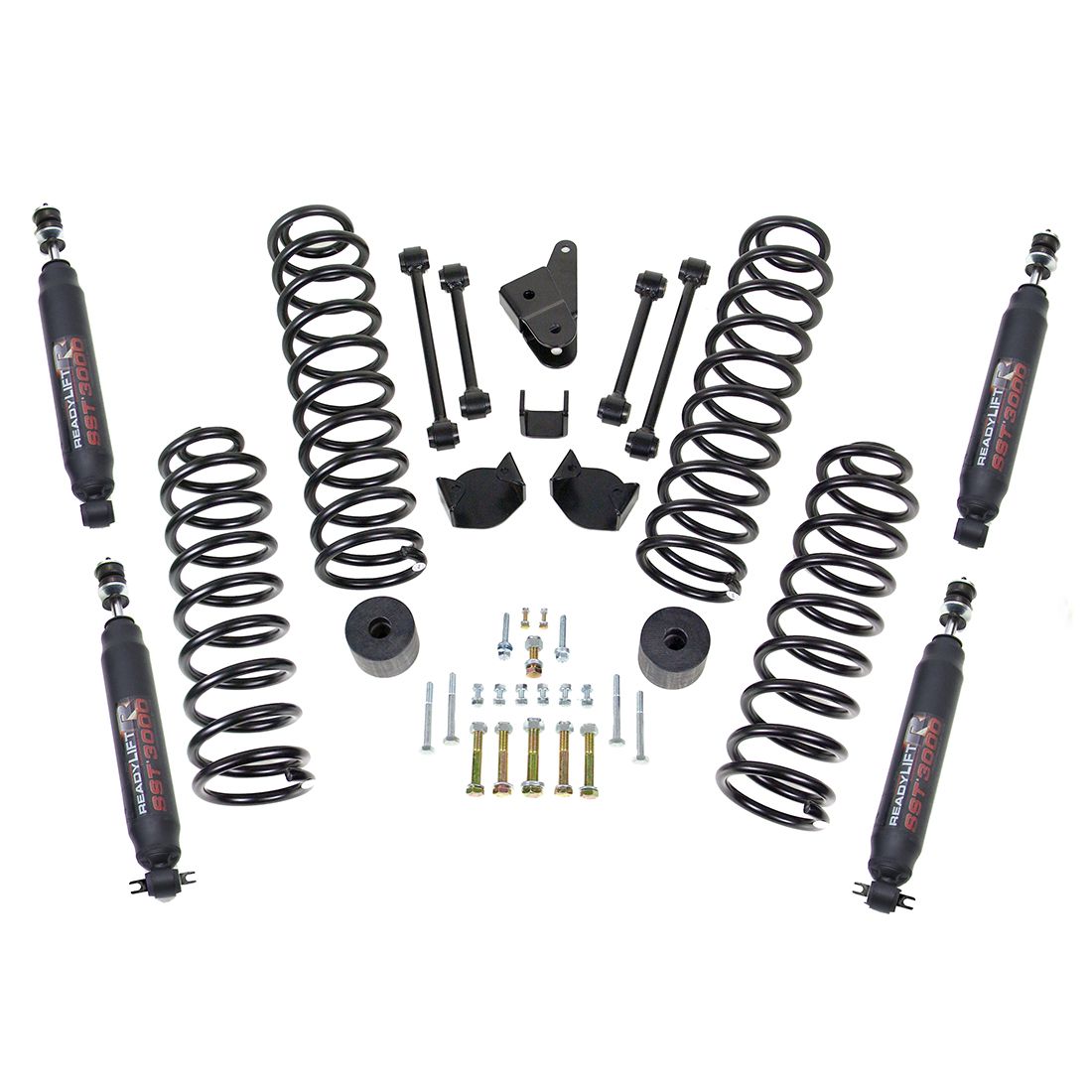 ReadyLift 4" Coil Spring Lift Kit w/SST3000 Shocks for 2007-2018 Jeep Wrangler 4WD 69-6401