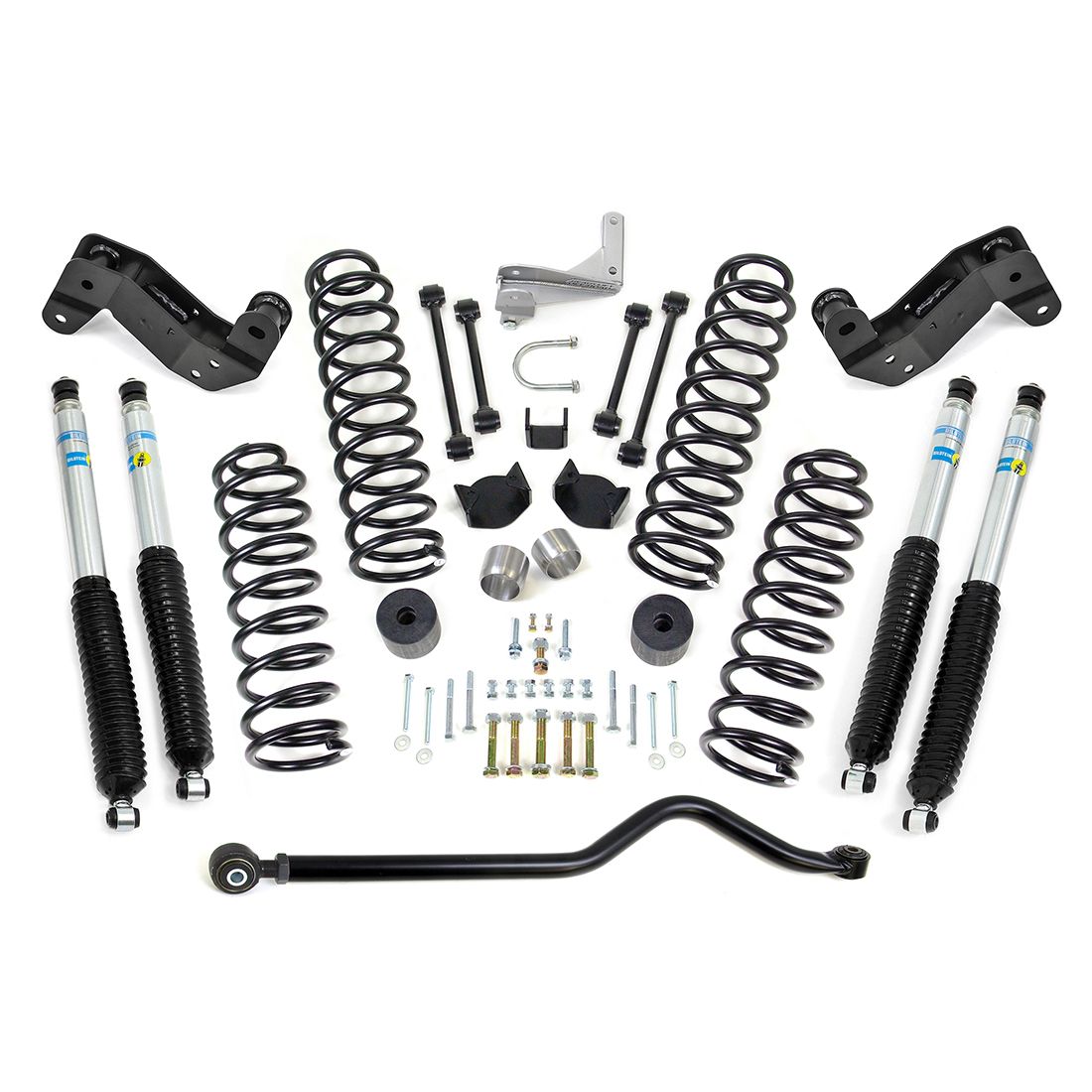 ReadyLift 4" Coil Spring Kit w/Adjustable Track Bar, Caster Correction Bracket, Exhuast Spacer w/Bilstein Shocks for 2007-2018 Jeep Wrangler 69-6404