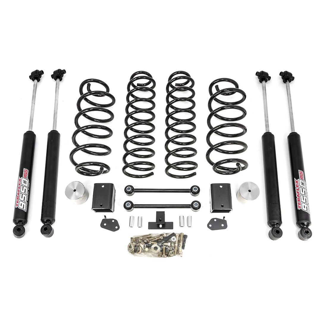 ReadyLift 2.5" Coil Spring Lift Kit w/Teraflex 9550 Shocks for 2018-2026 Jeep Wrangler 69-6828