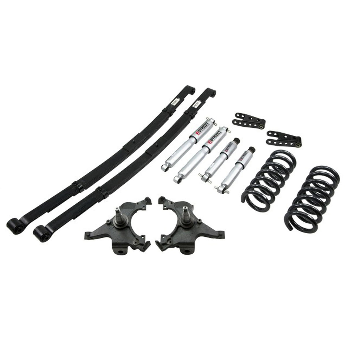 Belltech Lowering Kit w/Street Performance Shocks (3" Front / 4" Rear Drop) for 1992-1998 GMC C2500 Suburban RWD 6-Lug