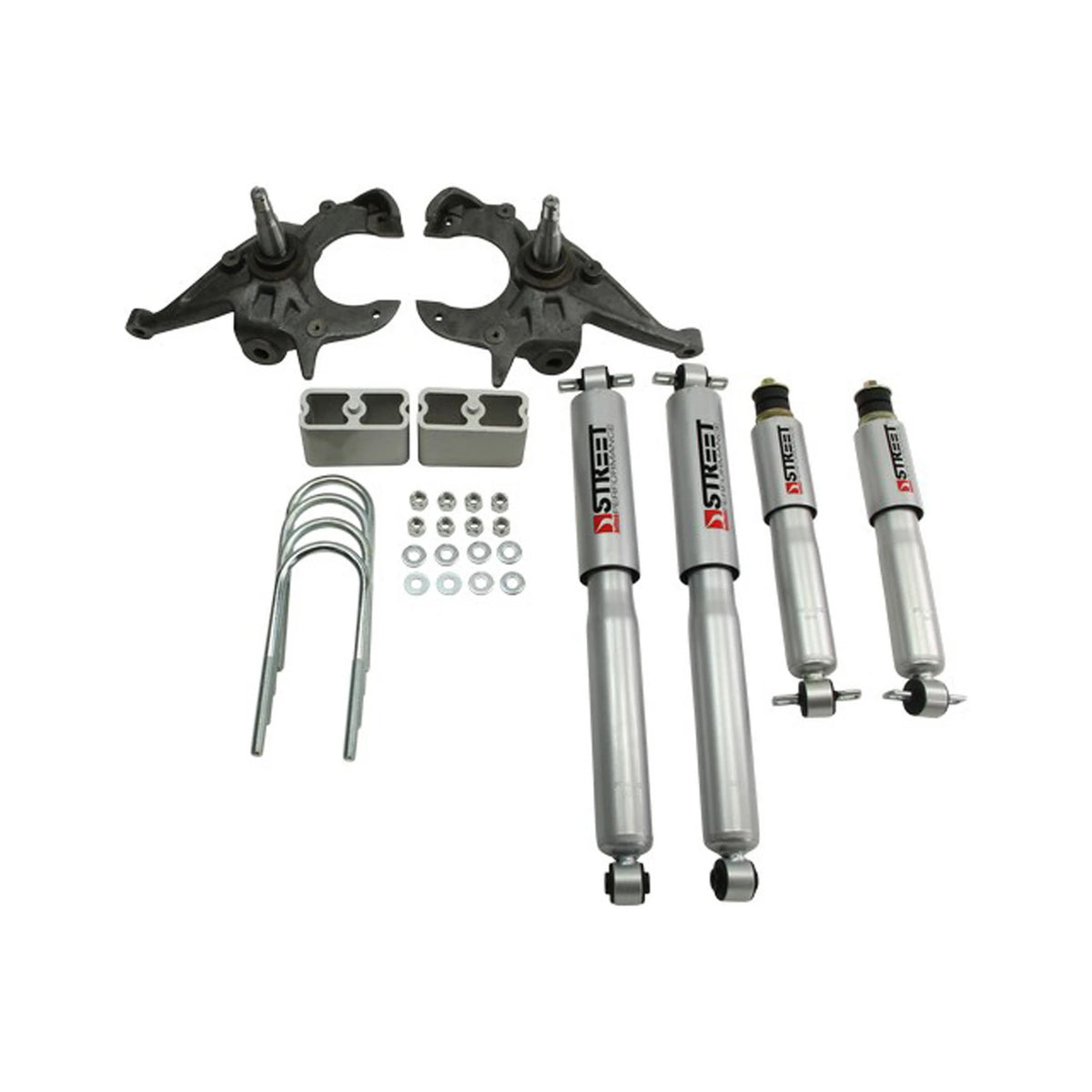 Belltech Lowering Kit w/Street Performance Shocks (2" Front / 3" Rear Drop) for 1983-2003 Chevrolet S10 Extended Cab 4-Cyl/6-Cyl RWD