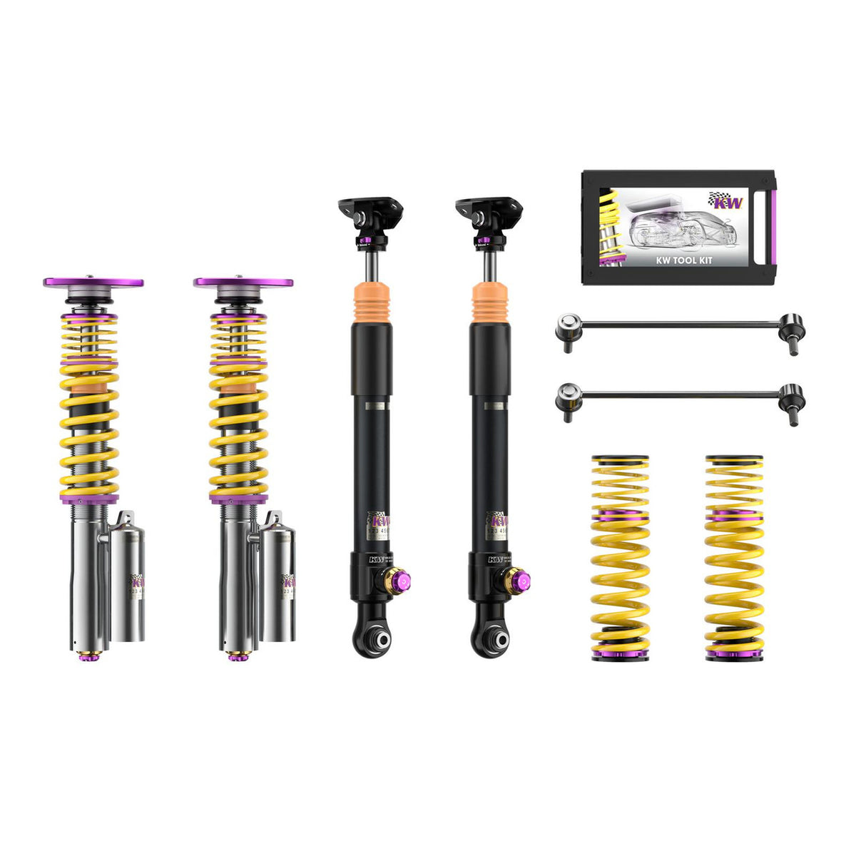 KW Suspension Variant 4 Adjustable Clubsport Coilover Kit for 2022-2026 Audi RS 3 Sedan AWD 397102DV