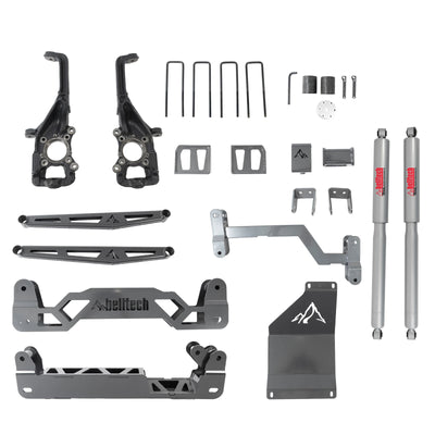 Belltech 6" Lift Kit (Front Spacers and Rear Trail Performance Shocks) for 2015-2020 Ford F-150 4WD