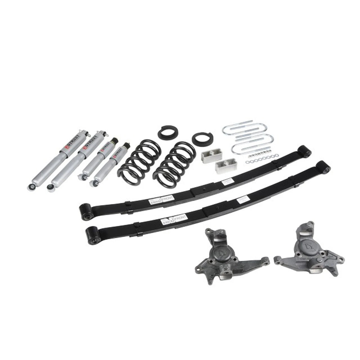 Belltech Lowering Kit w/Street Performance Shocks (4 or 5" Front / 5" Rear Drop) for 1998-2001 GMC Jimmy 6-Cyl except Extreme RWD