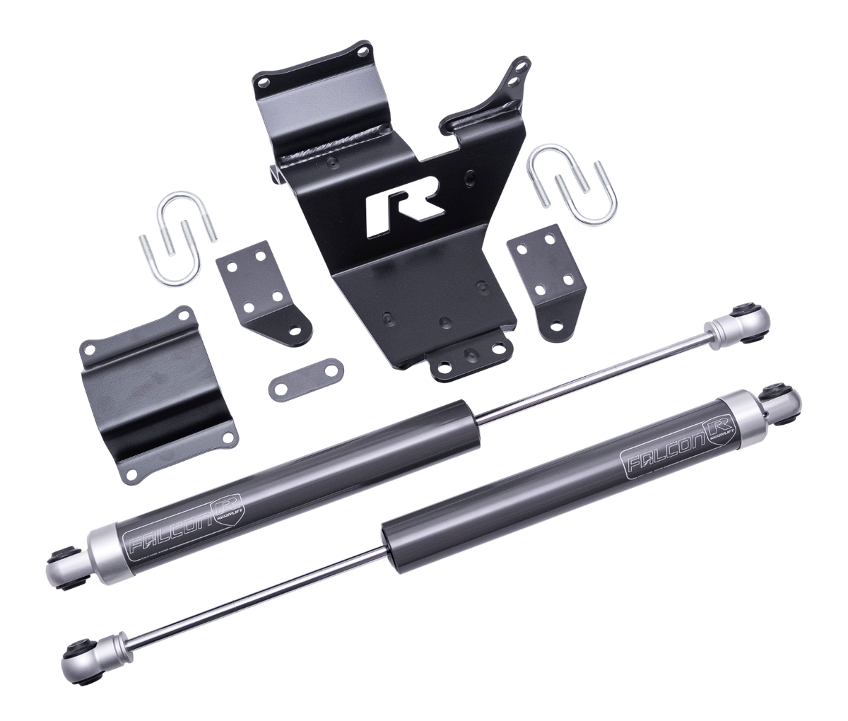 ReadyLift Dual Steering Stabilizer Kit for 2005-2026 Ford F-550 Super Duty Diesel 4WD 77-23201