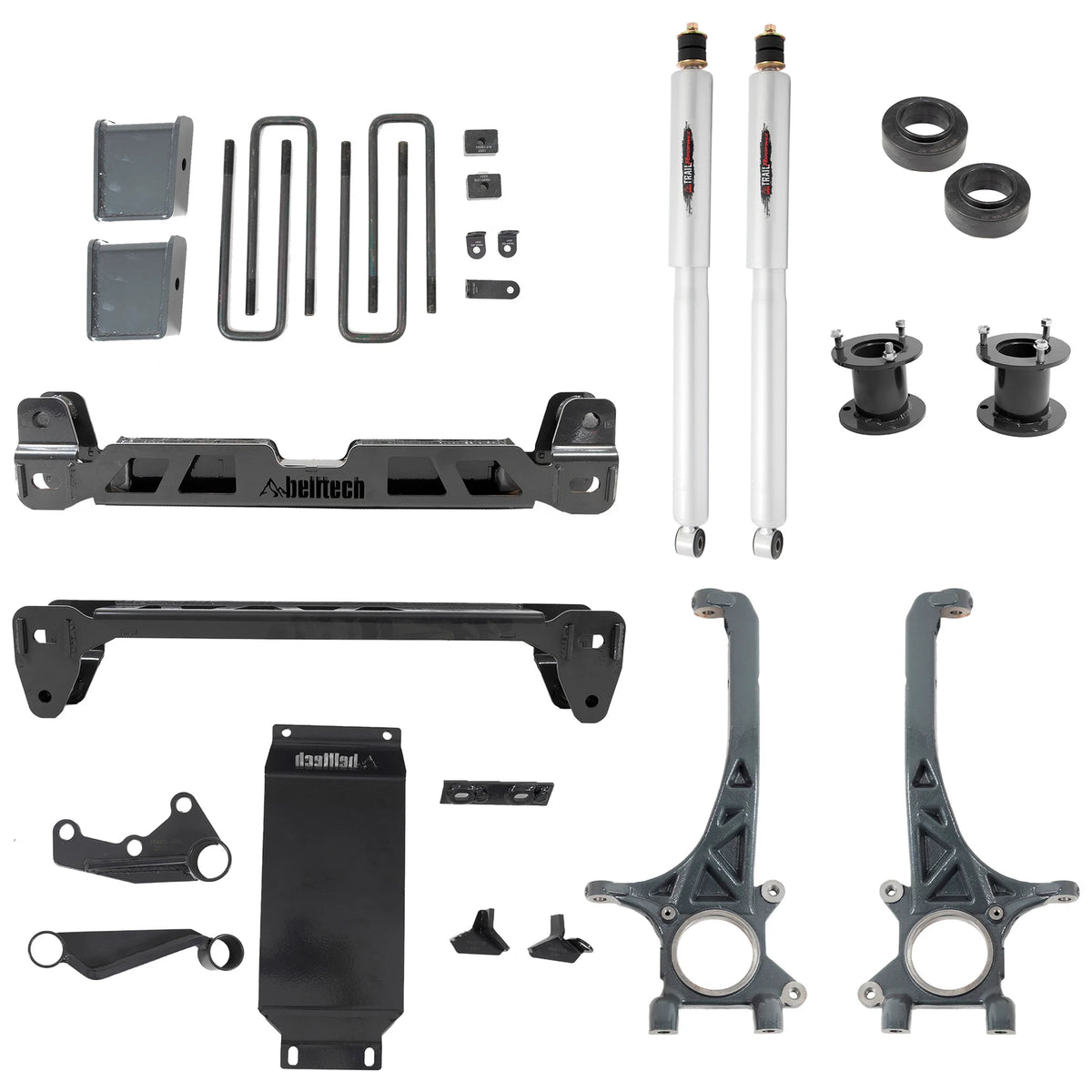 Belltech 6" Lift Kit (Front Spacers and Rear Trail Performance Shocks) for 2016-2023 Toyota Tacoma except TRD Pro 4WD