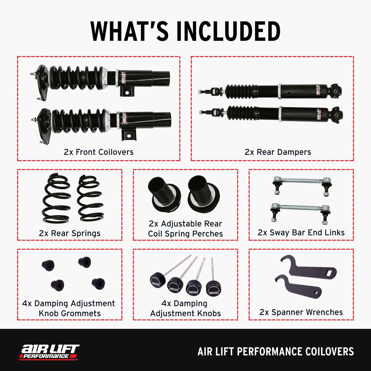 Air Lift Performance Coilovers for 2011-2012 Audi RS 3 (MK2) 79002