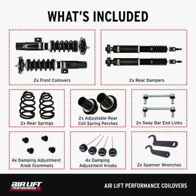 Air Lift Performance Coilovers for 2015-2020 Audi A3 (MK3) 79003