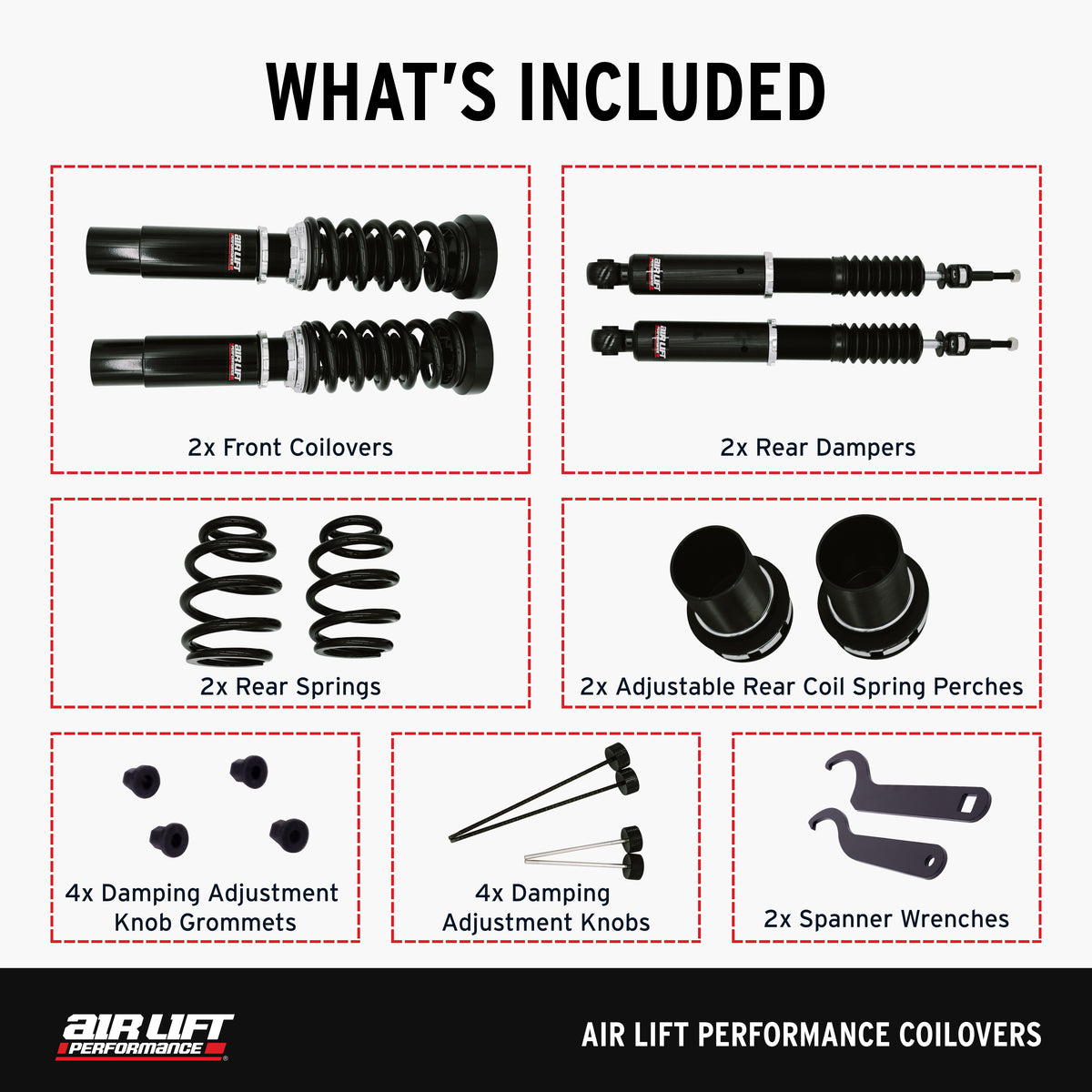 Air Lift Performance Coilovers for 2007-2017 Audi RS 5 (B8) 79005