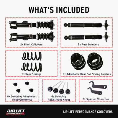 Air Lift Performance Coilovers for 2011-2023 Chrysler 300 RWD 79017