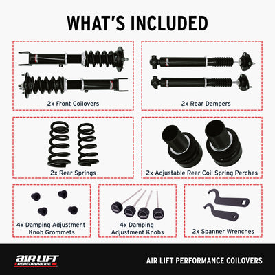 Air Lift Performance Coilovers for 2018-2024 Lexus IS300 RWD (XE30) 79018