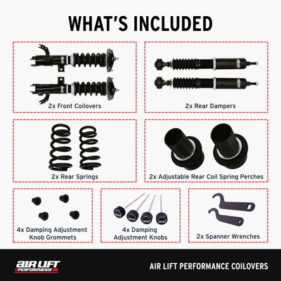 Air Lift Performance Coilovers for 2019-2025 Lexus ES300h 79019