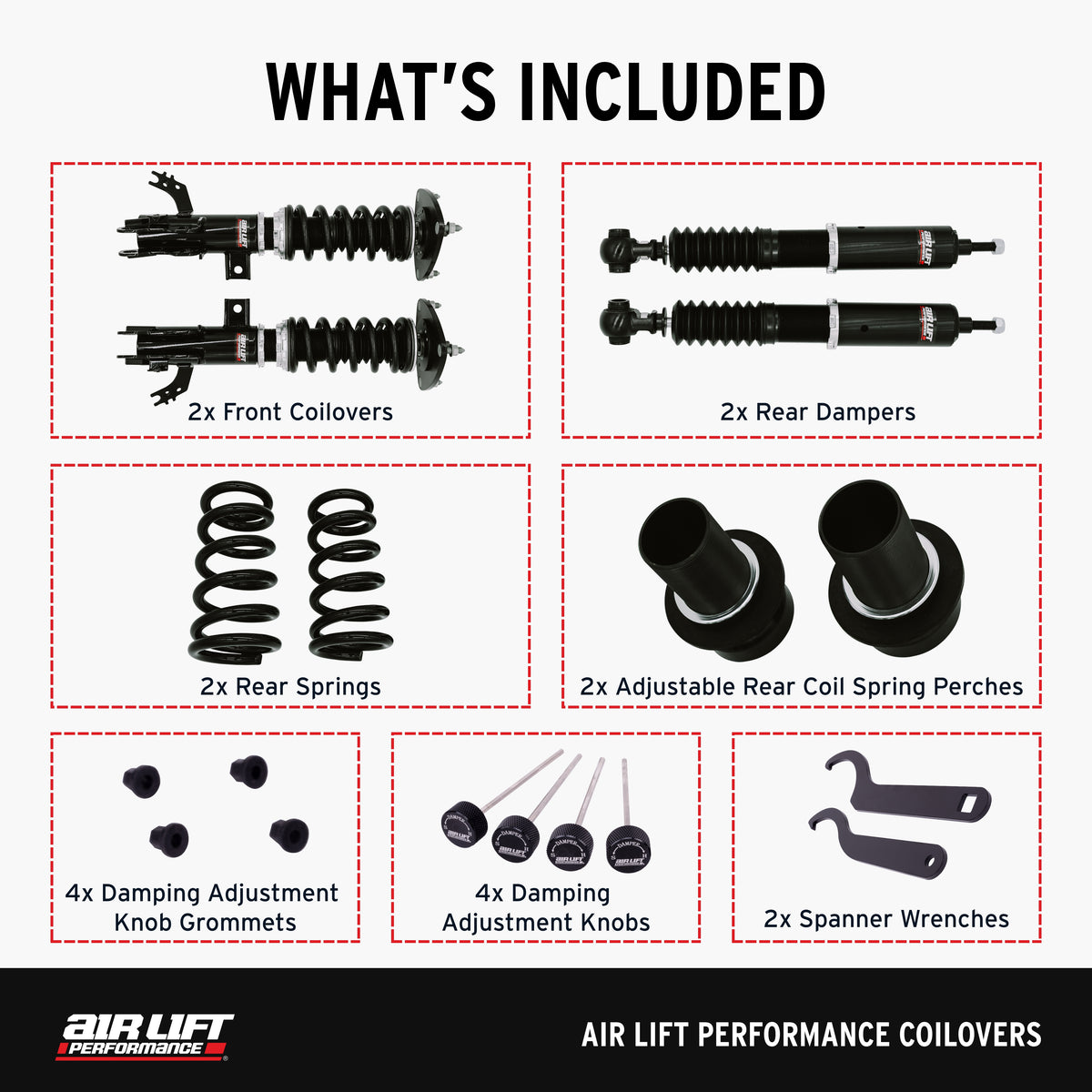 Air Lift Performance Coilovers for 2019-2025 Lexus ES350 79019