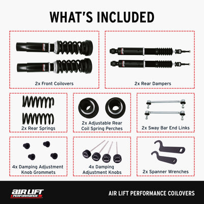 Air Lift Performance Coilovers for 2015-2019 BMW 3 Series Sedan (F30) 79021
