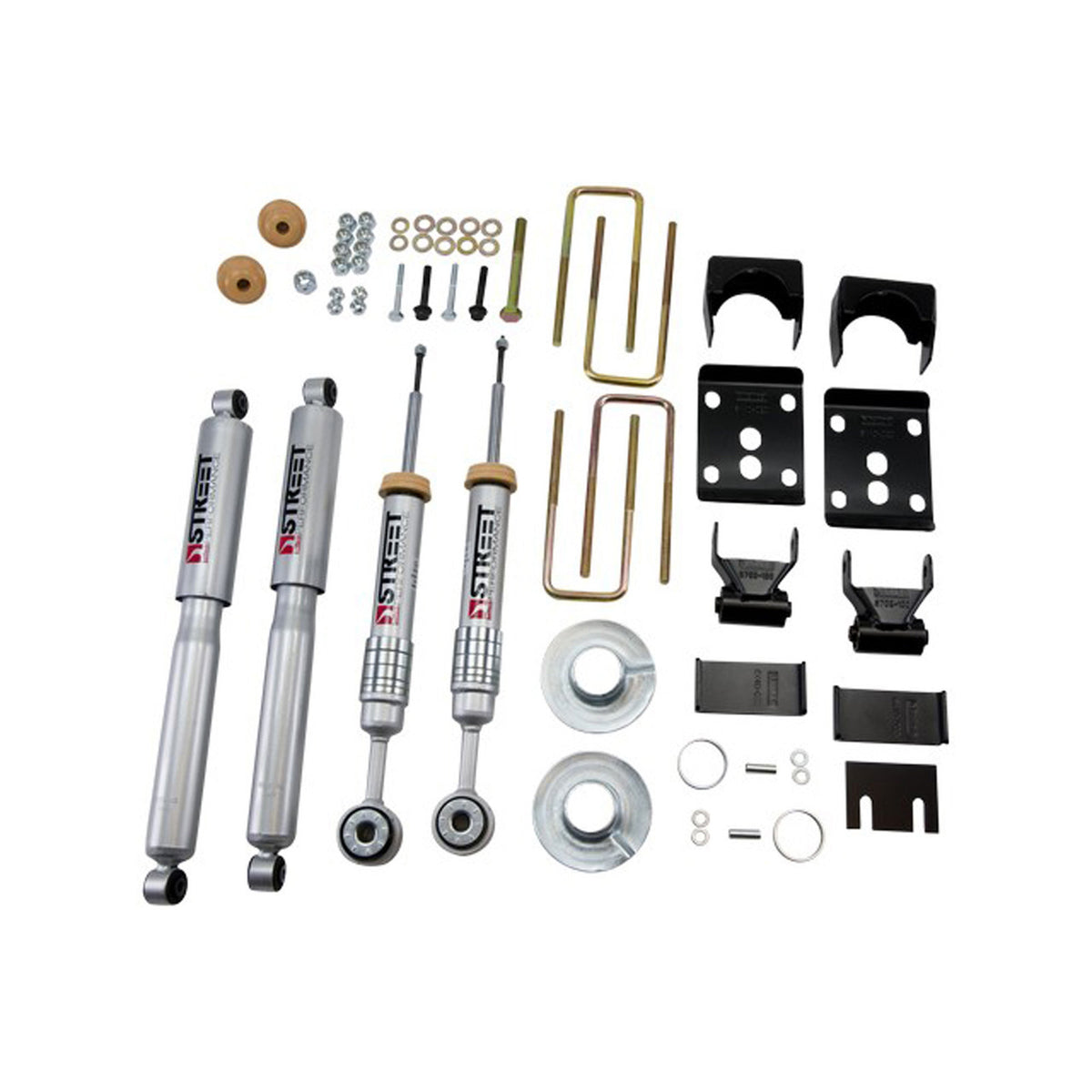 Belltech Lowering Kit w/Street Performance Shocks (+1" to -3" Front / 5.5" Rear Drop) for 2009-2013 Ford F-150 Standard Cab RWD Short Bed