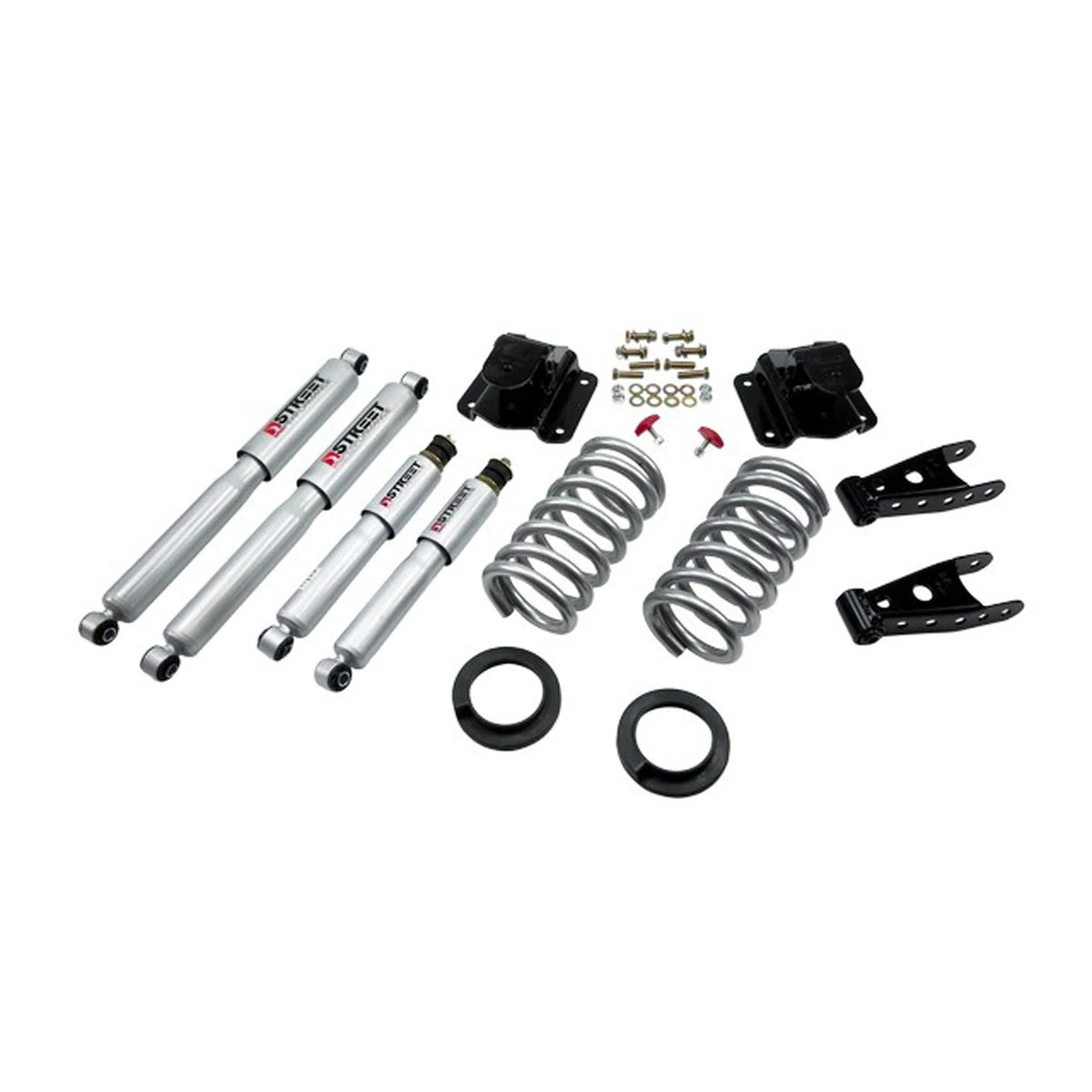 Belltech Lowering Kit w/Street Performance Shocks (2" or 3" Front / 4" Rear Drop) for 1994-1999 Dodge Ram 1500 Standard Cab V8 Auto Trans RWD