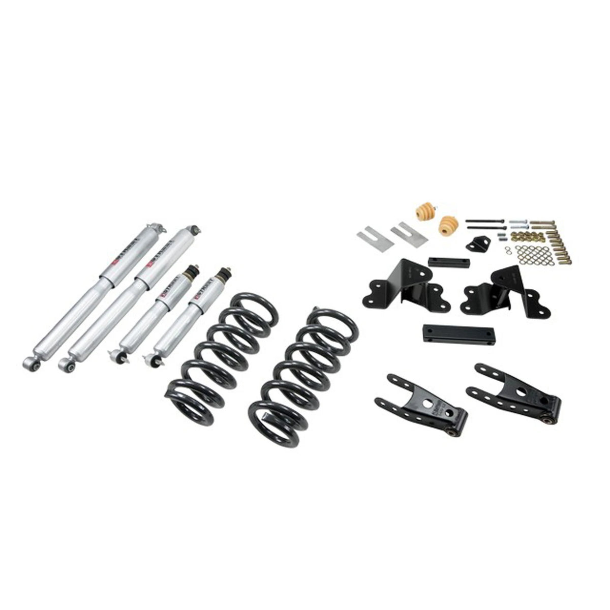Belltech Lowering Kit w/Street Performance Shocks (2-3" Front / 4" Rear Drop) for 1988-1998 GMC C1500 Extended Cab RWD