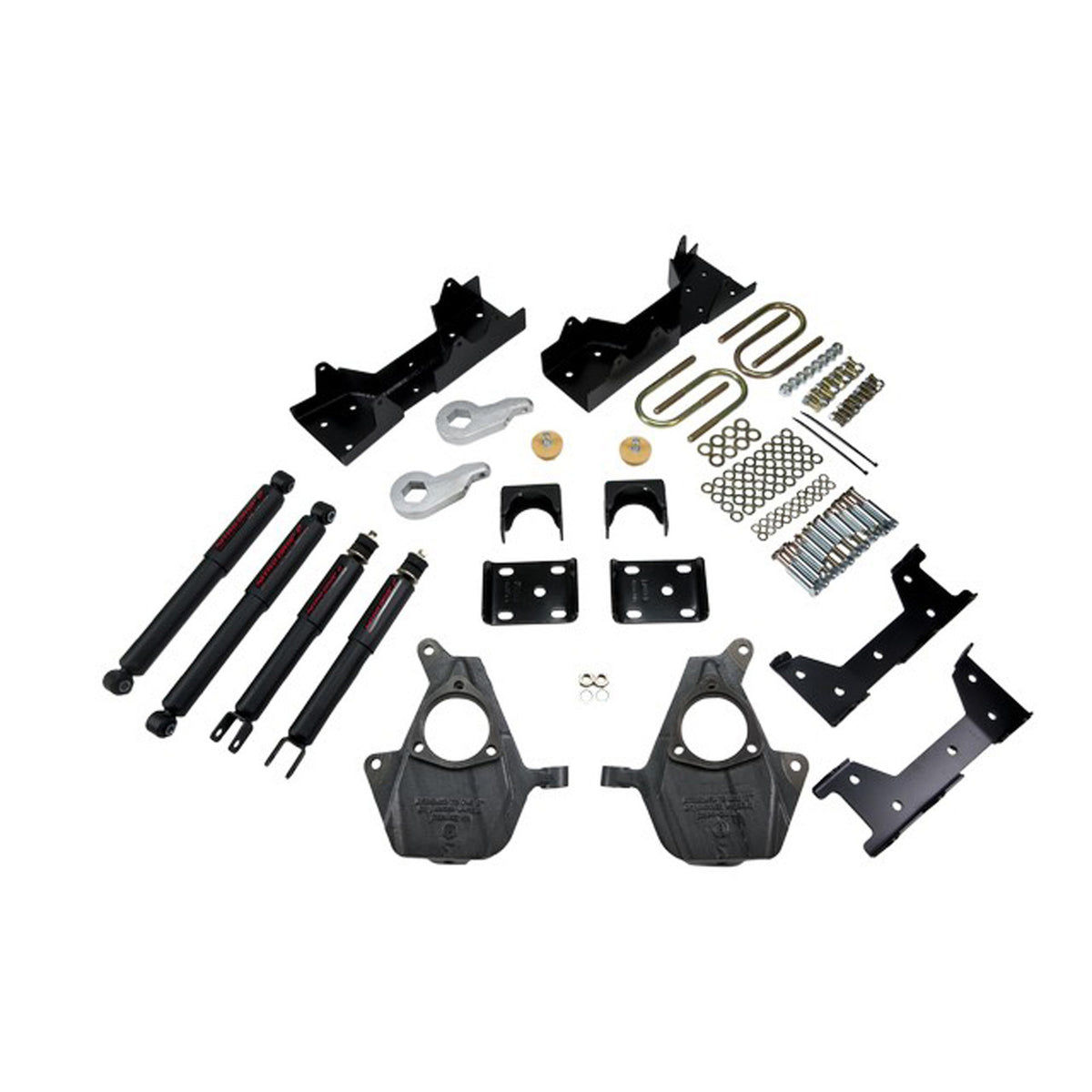Belltech Lowering Kit w/Nitro Drop 2 Shocks (Front Torsion Bar Suspension Only, 3" or 4" Front / 6" Rear Drop) for 2007 GMC Sierra 1500 Classic Standard Cab RWD w/Front Torsion Bars