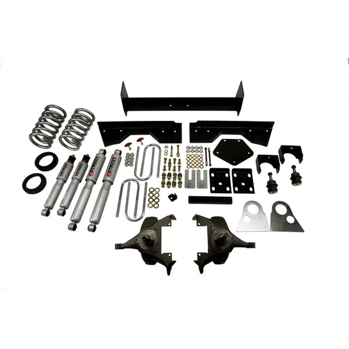 Belltech Lowering Kit w/Street Performance Shocks (4" or 5" Front / 6" Rear Drop) for 1995-1999 Dodge Ram 1500 Extended Cab V8 Auto Trans RWD