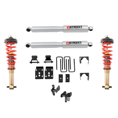 Belltech Performance Coilover Kit w/Height Adjustable Front Coilovers (1-3.5" Front / 5.5" Rear Drop) for 2021-2026 Ford F-150 4WD