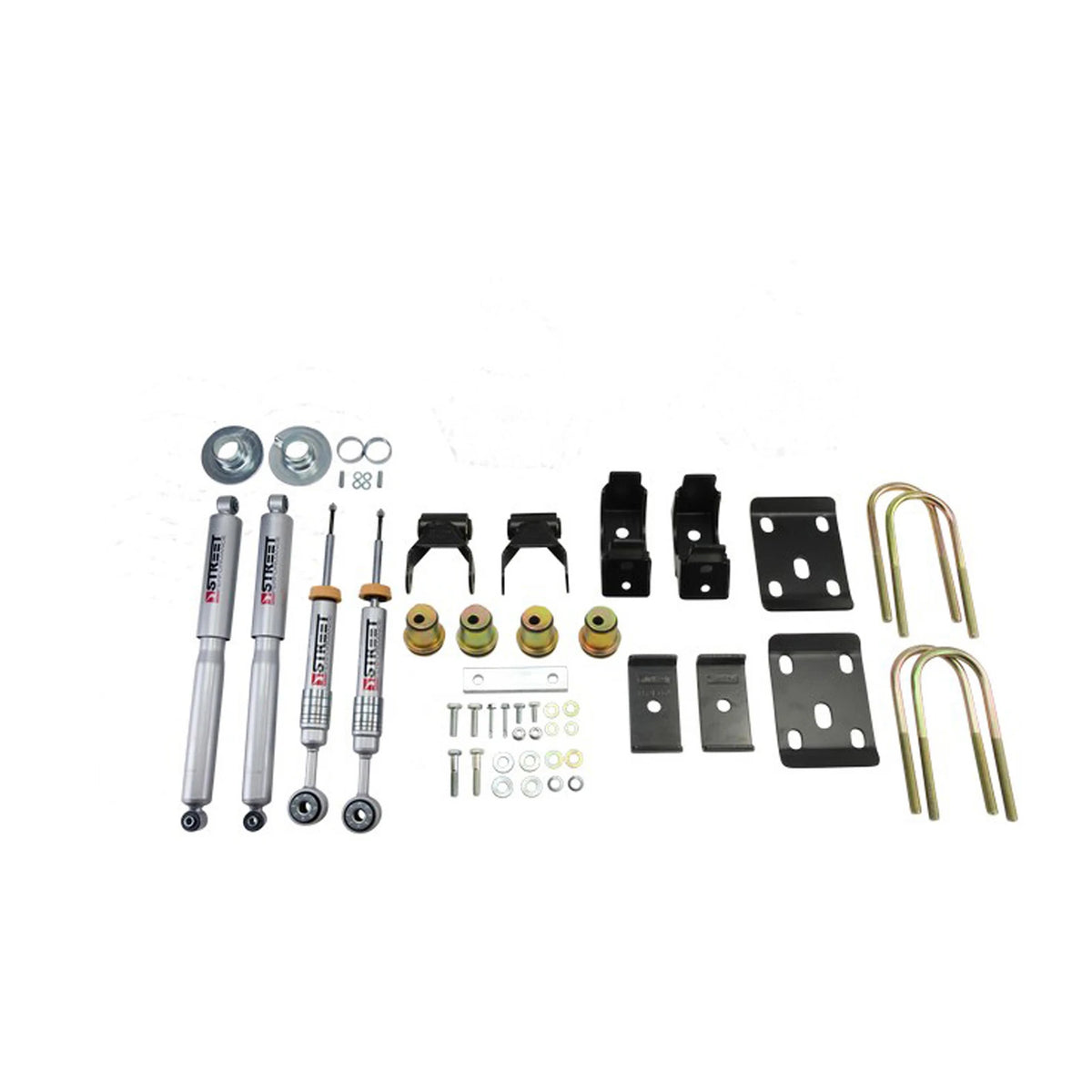 Belltech Lowering Kit w/Street Performance Shocks (3" or 4" Front / 7" Rear Drop) for 2014-2016 Chevrolet Silverado 1500 Standard Cab RWD w/o Autoride or Magnetic Ride
