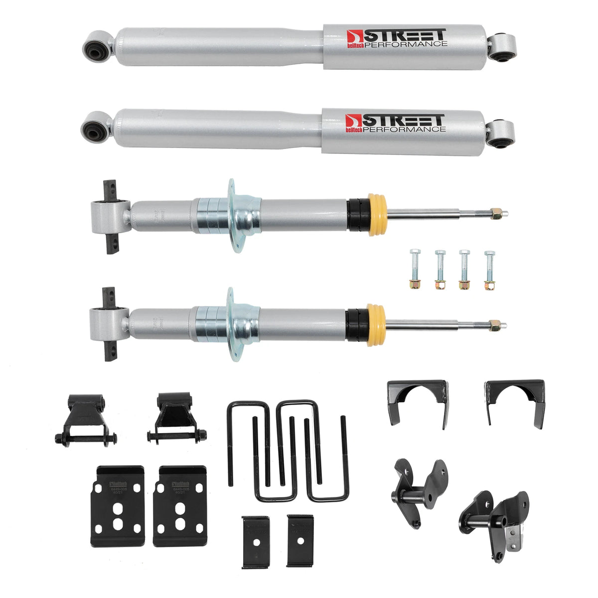Belltech Lowering Kit w/Street Performance Struts/Shocks (1-3.5" Front / 5.5" Rear Drop) for 2021-2026 Ford F-150 4WD