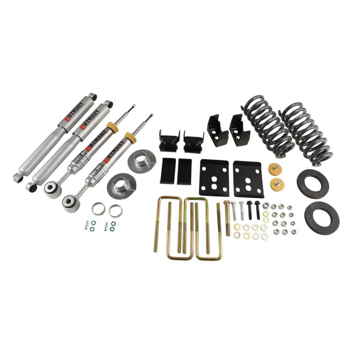 Belltech Lowering Kit w/Street Performance Shocks (2" or 3" Front / 5.5" Rear Drop) for 2009-2013 Ford F-150 Extended Cab/Crew Cab RWD Short Bed