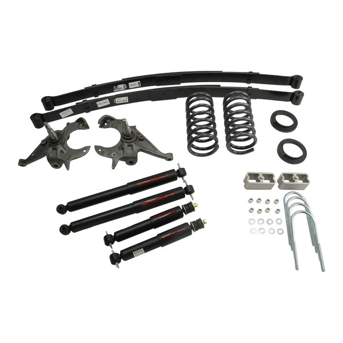 Belltech Lowering Kit w/Nitro Drop 2 Shocks (4" or 5" Front / 5" Rear Drop) for 1983-1988 Chevrolet S10 Blazer 4-Cyl/6-Cyl RWD