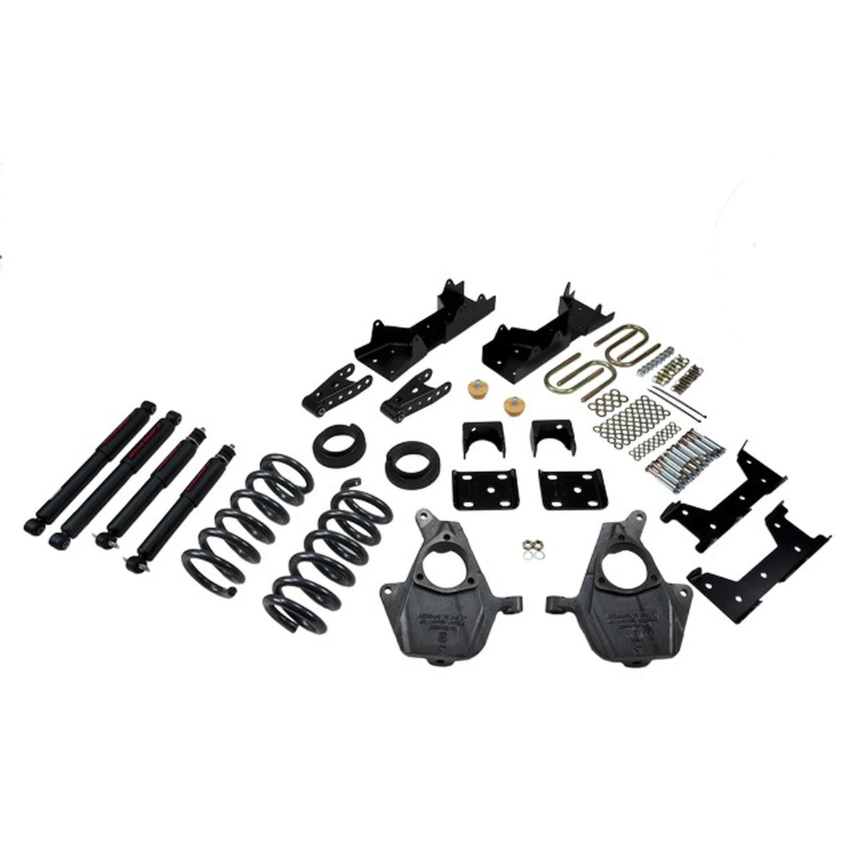 Belltech Lowering Kit w/Nitro Drop 2 Shocks (4" or 5" Front / 7" Rear Drop) for 2001-2006 GMC Sierra 1500 Standard Cab RWD Short Bed w/Front Coil Springs