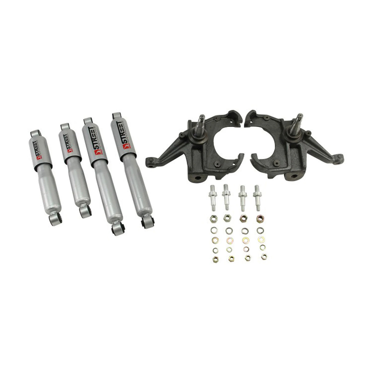 Belltech Lowering Kit w/Street Performance Shocks (3" Front / 4" Rear Drop) for 1975-1986 Chevrolet C10 1" Rotor RWD