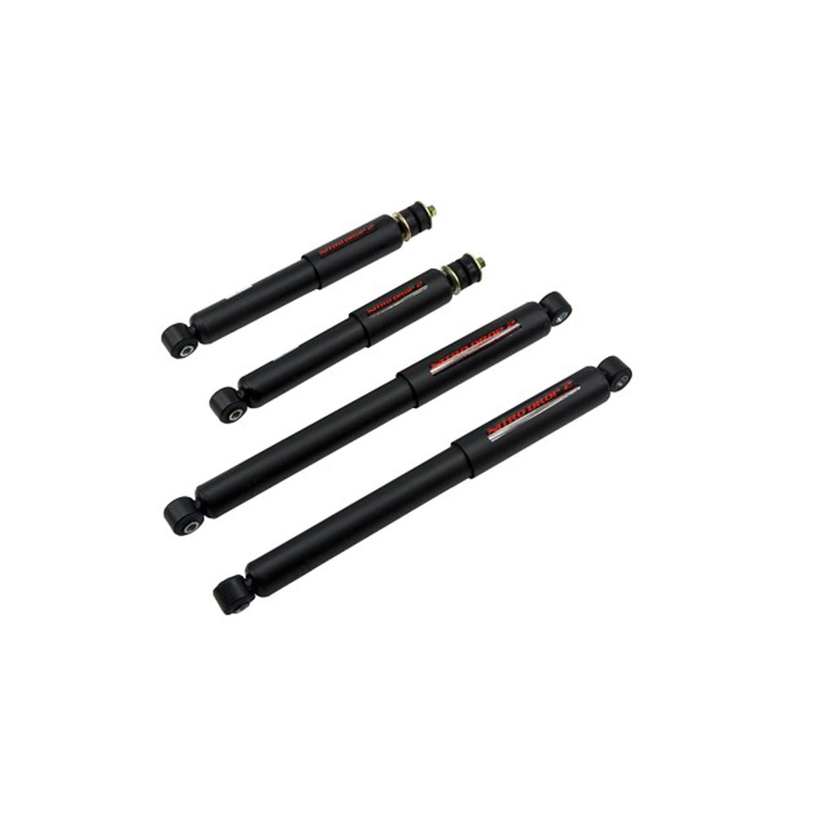 Belltech Nitro Drop 2 Shock Set (1-3" Front / 2-4" Rear Drop) for 1987-1998 Ford F-250 RWD