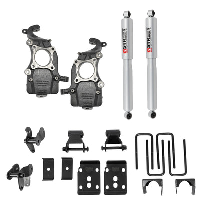 Belltech Lowering Kit w/Street Performance Shocks (2" Front / 4.5" Rear Drop) for 2021-2026 Ford F-150 RWD