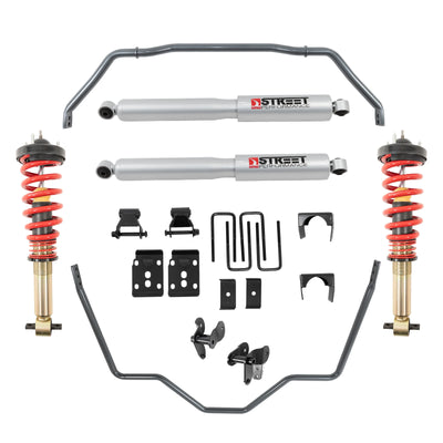 Belltech Performance Handling Kit w/Height Adjustable Coilovers & Sway Bar Set (1-3.5" Front / 5.5" Rear Drop) for 2021-2026 Ford F-150 4WD