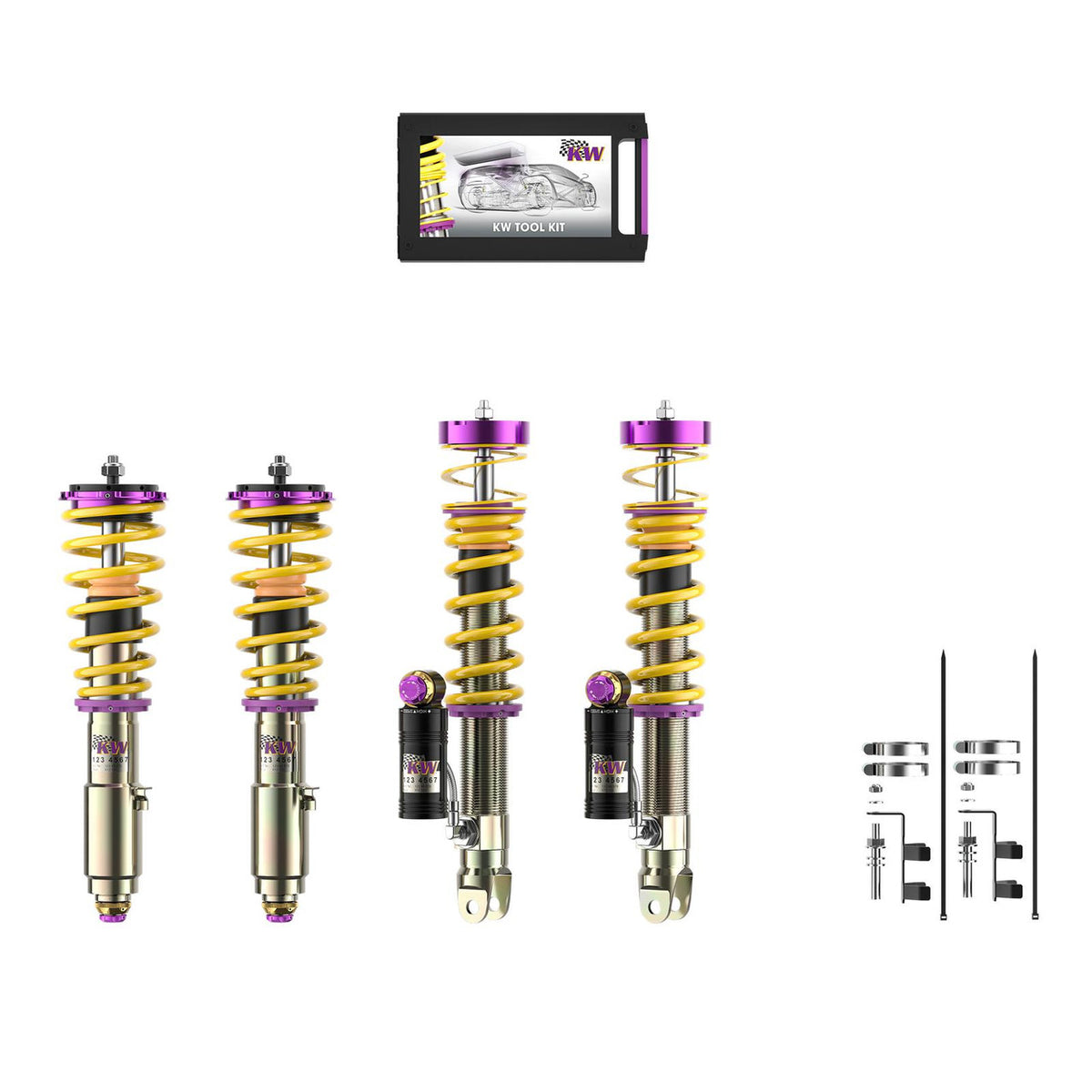 KW Suspension Variant 4 Coilover Kit for 2020-2024 Porsche 911 Carrera 4/4S/GTS AWD (992) (w/ PASM) 3A771087