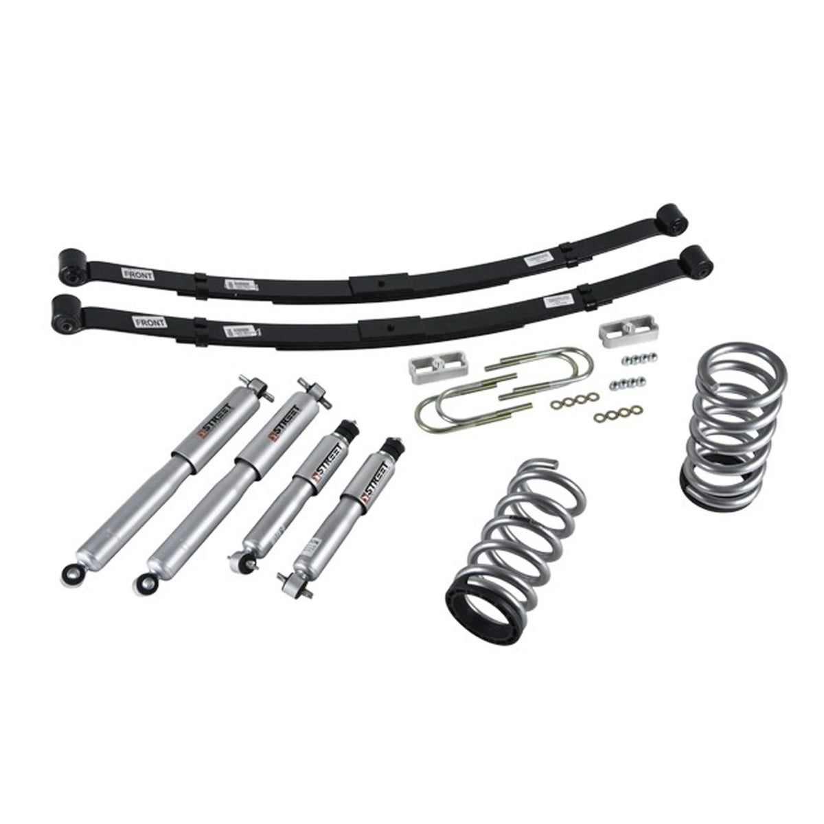 Belltech Lowering Kit w/Street Performance Shocks (2" or 3" Front / 4" Rear Drop) for 1994-2003 Chevrolet S10 Standard Cab/Extended Cab 6-Cyl RWD