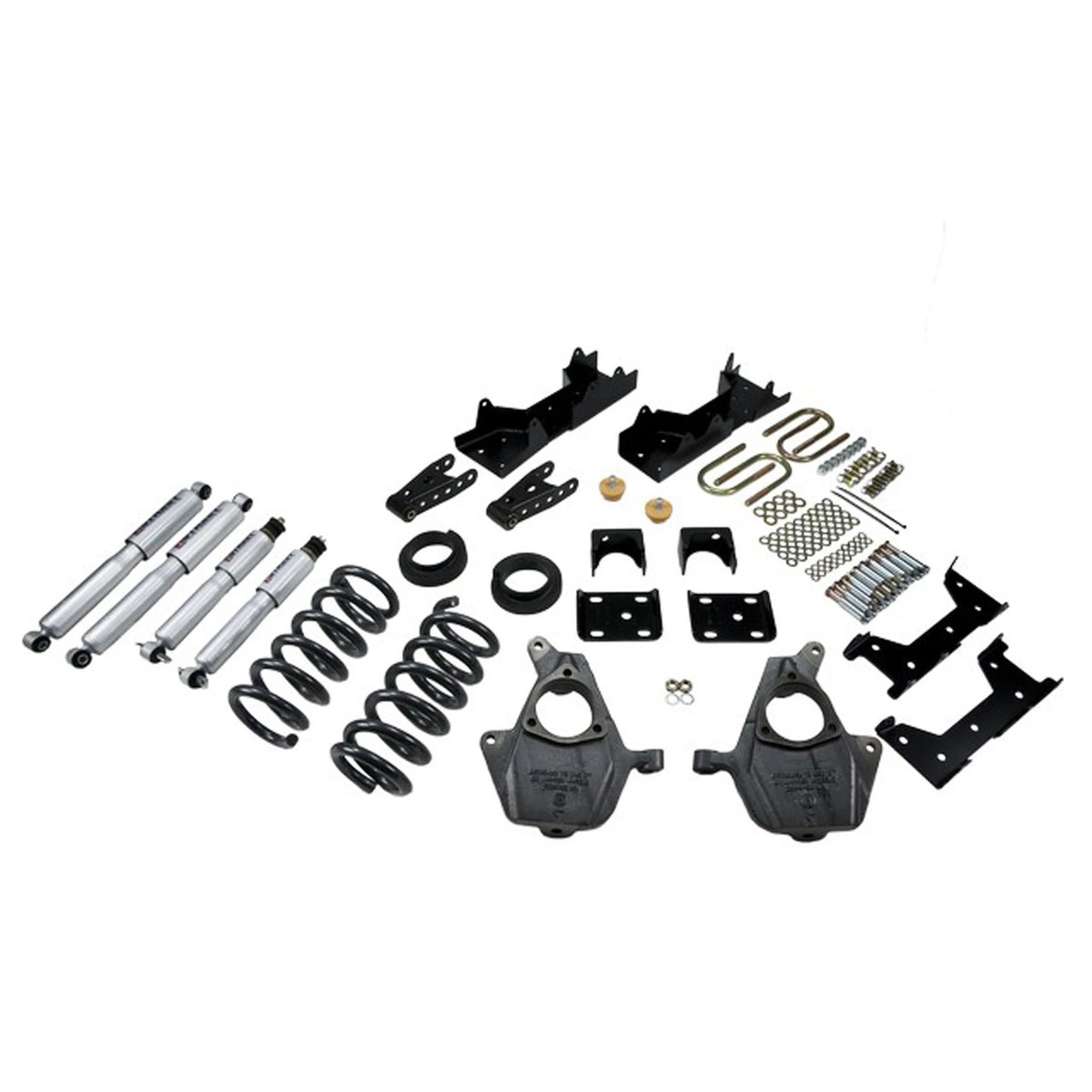 Belltech Lowering Kit w/Street Performance Shocks (4" or 5" Front / 7" Rear Drop) for 2001-2006 Chevrolet Silverado 1500 Standard Cab RWD Short Bed w/Front Coil Springs
