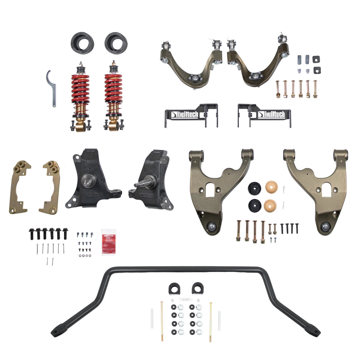 Belltech Front Coilover Conversion Kit w/Sway Bar (OEM Brake Calipers) for 1988-1998 Chevrolet C1500 Standard Cab RWD