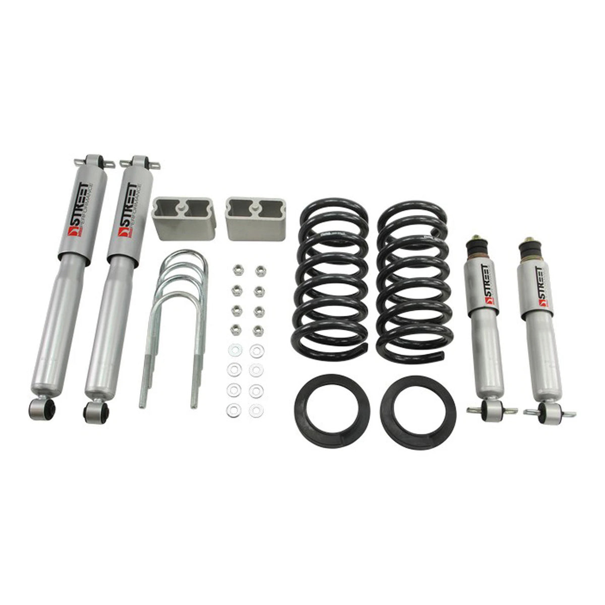 Belltech Lowering Kit w/Street Performance Shocks (2-3" Front / 3" Rear Drop) for 1983-1990 GMC S15 Extended Cab 4-Cyl/6-Cyl RWD