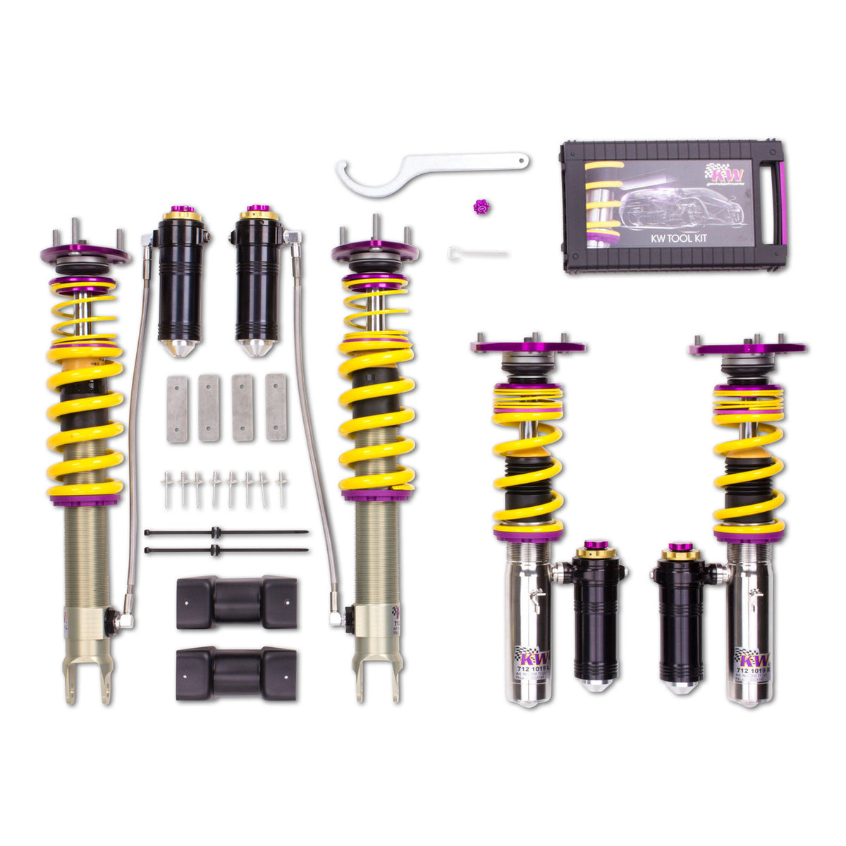 KW Suspension Variant 4 Adjustable Clubsport Coilover Kit for 2013-2019 Porsche 911 Carrera (991) (w/o PDCC) 39771243