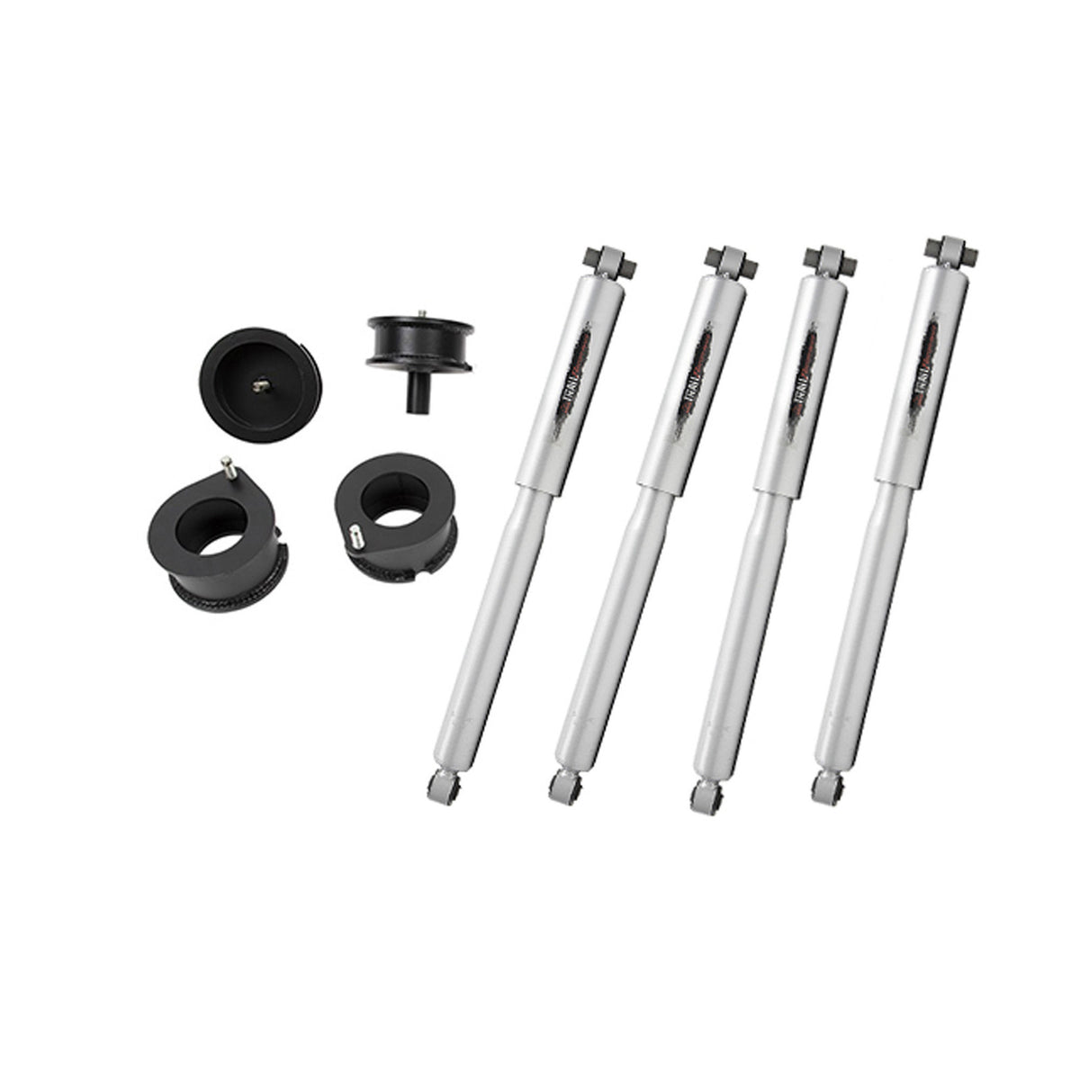 Belltech 2.5" Leveling Kit (Coil Spring Spacers w/Trail Performance Shocks) for 2018-2026 Jeep Wrangler Rubicon 4WD 4-Door