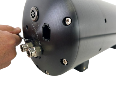 AccuAir ENDO-VT Air Tank Black with NPT Valve Ports - End Cap