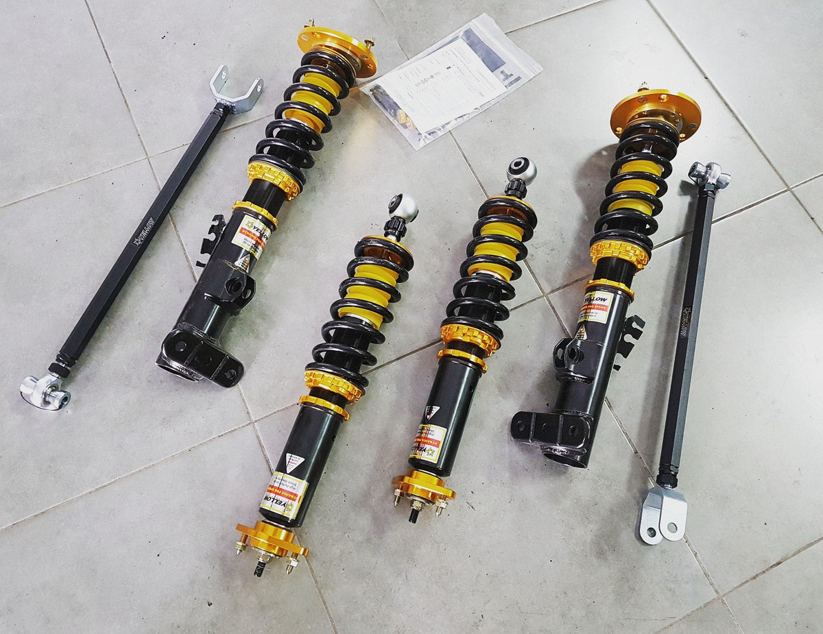 Yellow Speed Premium Competition Coilovers for 1992-1998 BMW 3 Series (E36) Camber Plate