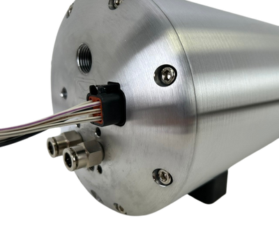 AccuAir ENDO-VT Air Tank Brushed with NPT Valve Ports - Angle