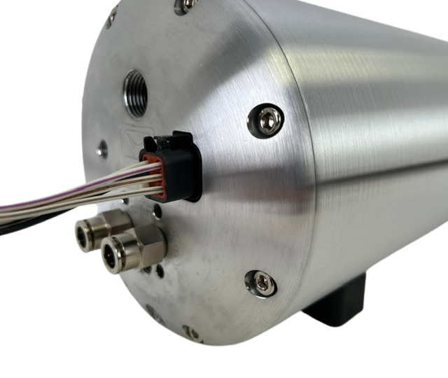 AccuAir ENDO-VT Air Tank Brushed with NPT Valve Ports - Angle