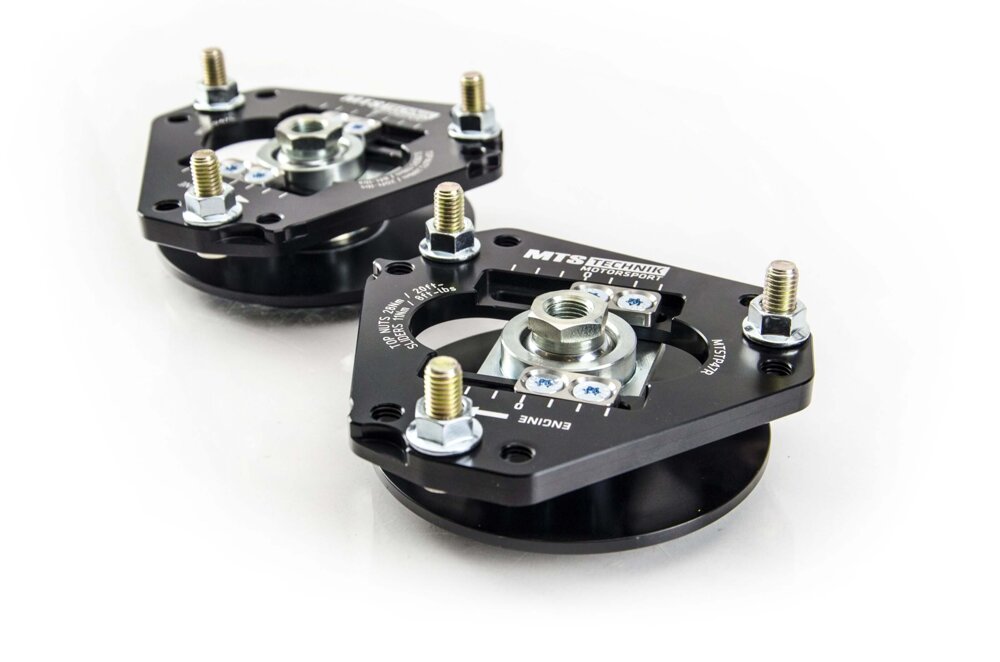 MTS Technik Adjustable Front Camber Caster Plates for 2014-2023 Ford Mustang 6 Convertible (S550/S650) MTSCP47SET