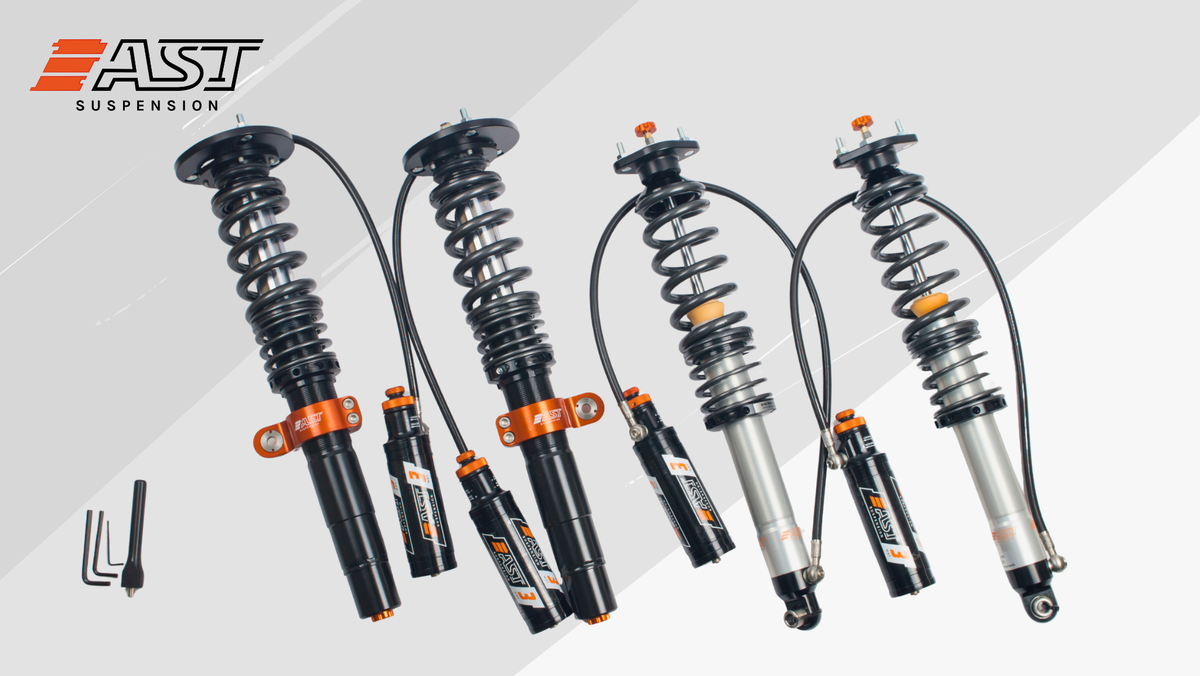 AST Suspension 5300 Series 3-Way Coilover Kit (Front/Rear Top Mounts) - 2000 BMW 328Ci RWD (E46) RAC-B1101SD