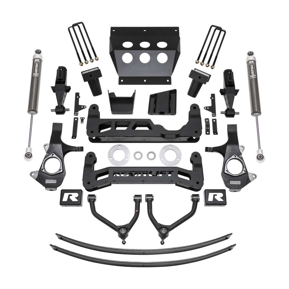 ReadyLift 9" Lift Kit w/Alum Or Stamped Steel Suspension w/Falcon 1.1 Monotube Shocks for 2014-2018 GMC Sierra 1500 44-34900
