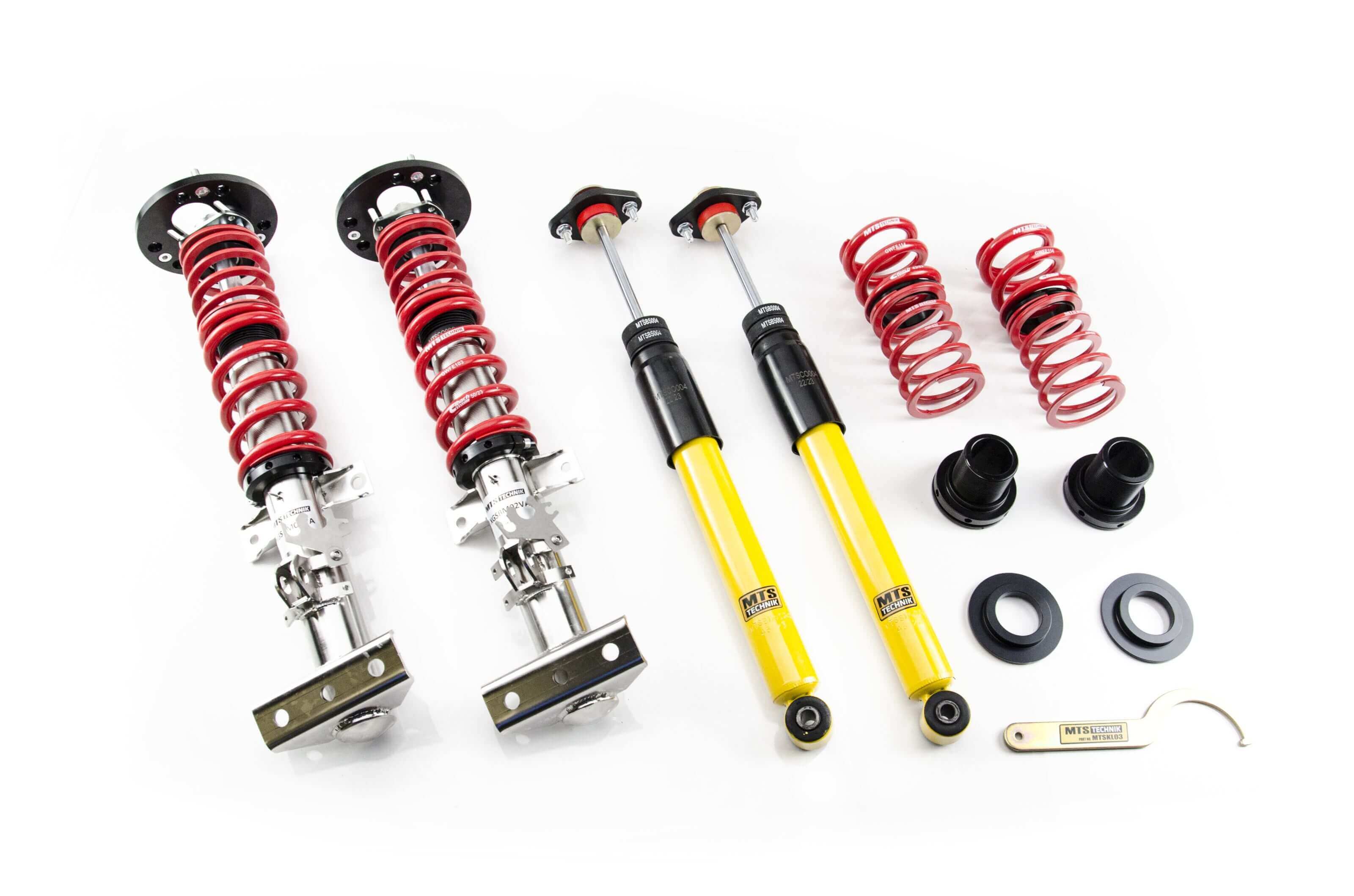 MTS Technik Stance Series Coilover Kit - With Front and Rear Top Mount, Inox Housing for 1992-1999 BMW 318i (E36) XMTSGWBM98-S