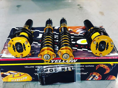 Yellow Speed Premium Competition Coilovers for 1999-2006 BMW 3 Series RWD (E46) Camber Plate